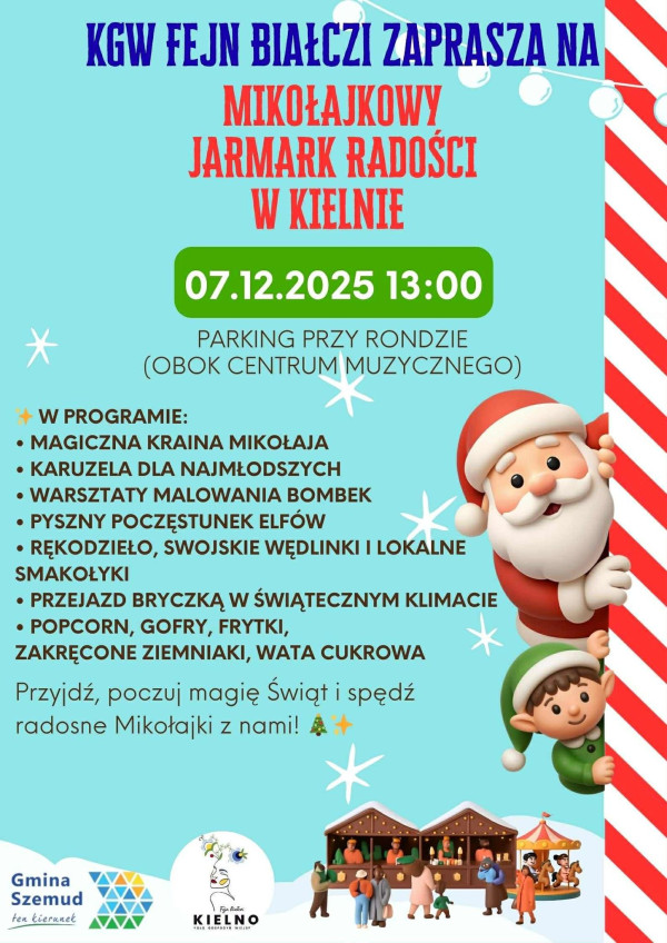 Mikołajkowy Jarmark Radości w Kielnie