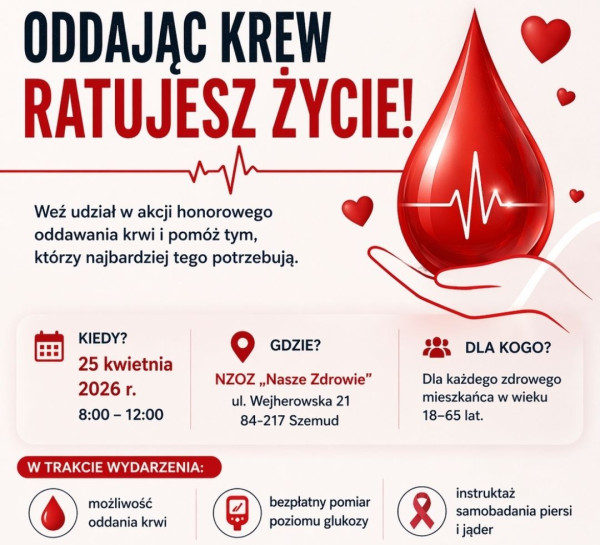  Akcja honorowego oddawania krwi. 