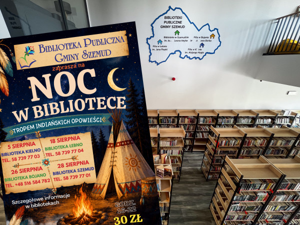 Sierpień pełen magii w bibliotekach Gminy Szemud. Trwają zapisy na 'Noc w Bibliotece'.