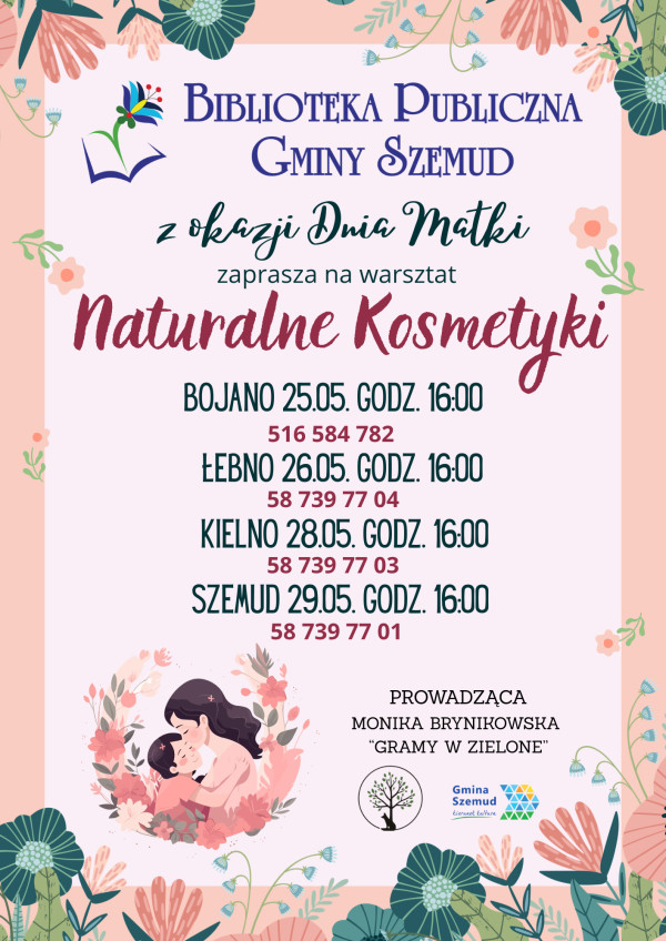 Warsztat z okazji Dnia Matki - Naturalne Kosmetyki