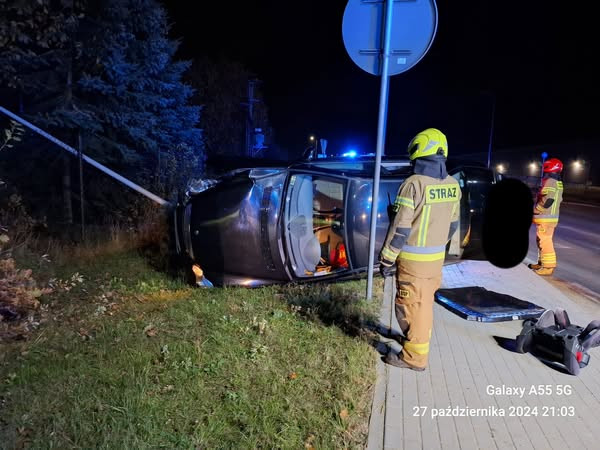 Koleczkowo. Zjechał do przydrożnego rowu. Dostał 4000zł mandatu.