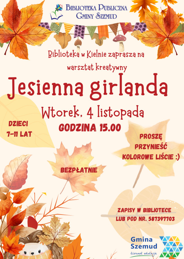 Jesienna Girlanda - warsztat kreatywny