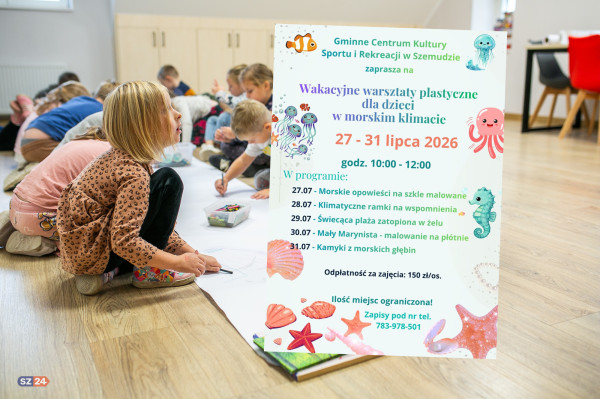Od malowania na szkle po morskie kamyki – twórcze wakacje z GCKSiR Szemud.