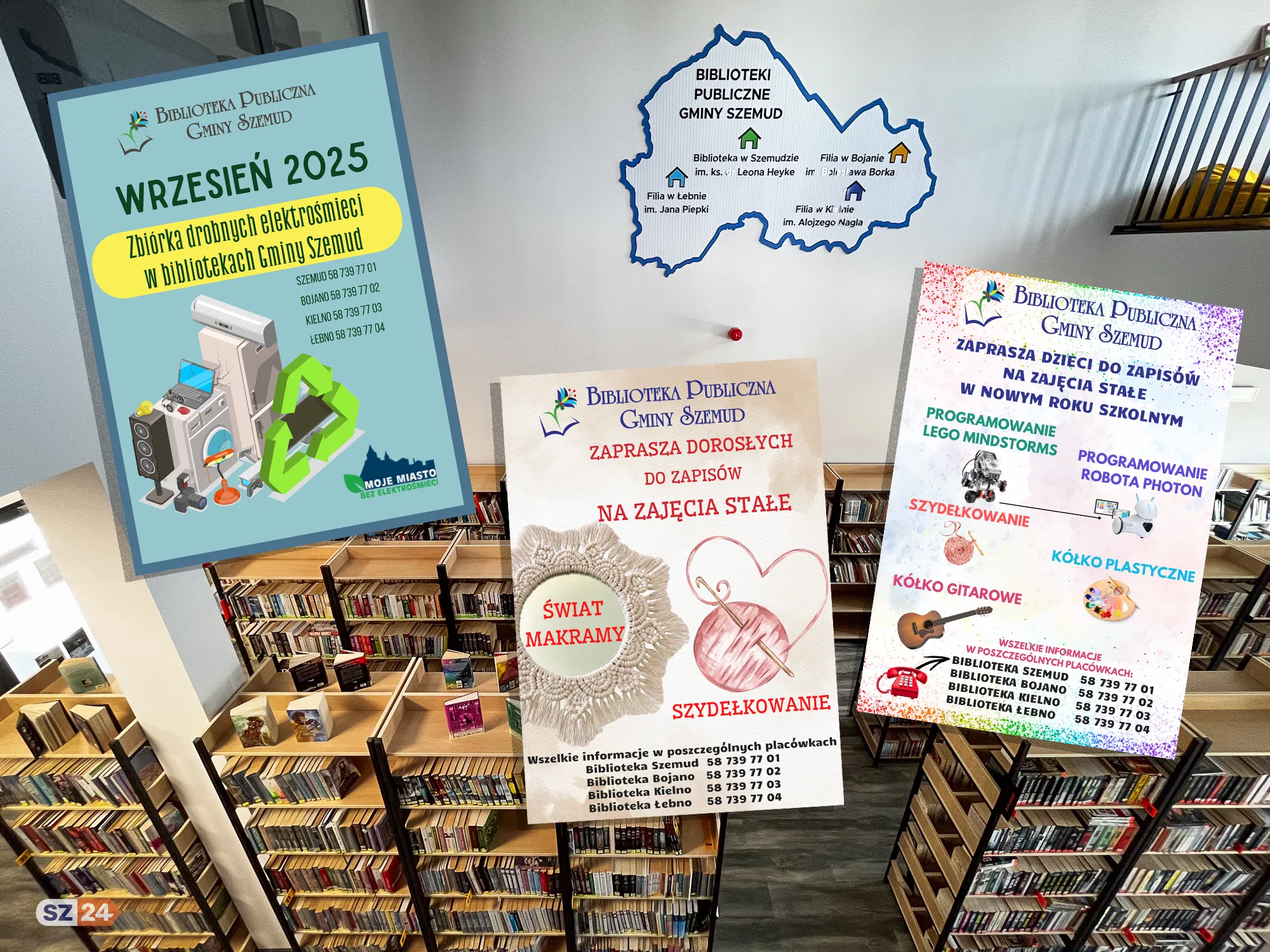 Odkryj kreatywne zajęcia w bibliotece i weź udział w zbiórce drobnych elektrośmieci.