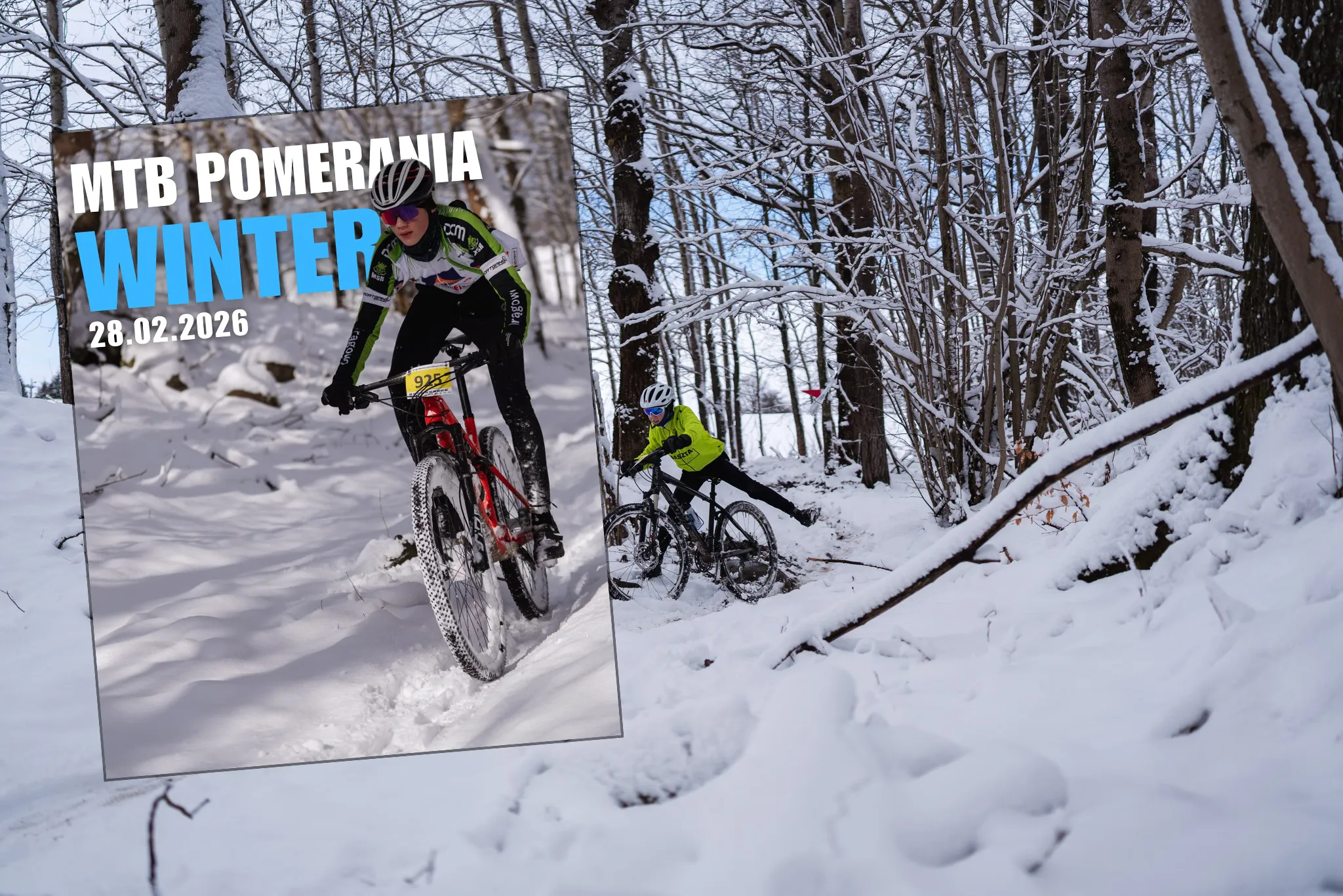 Wyścig kolarzy i biegaczy. Pomerania Winter w Gminie Szemud. 