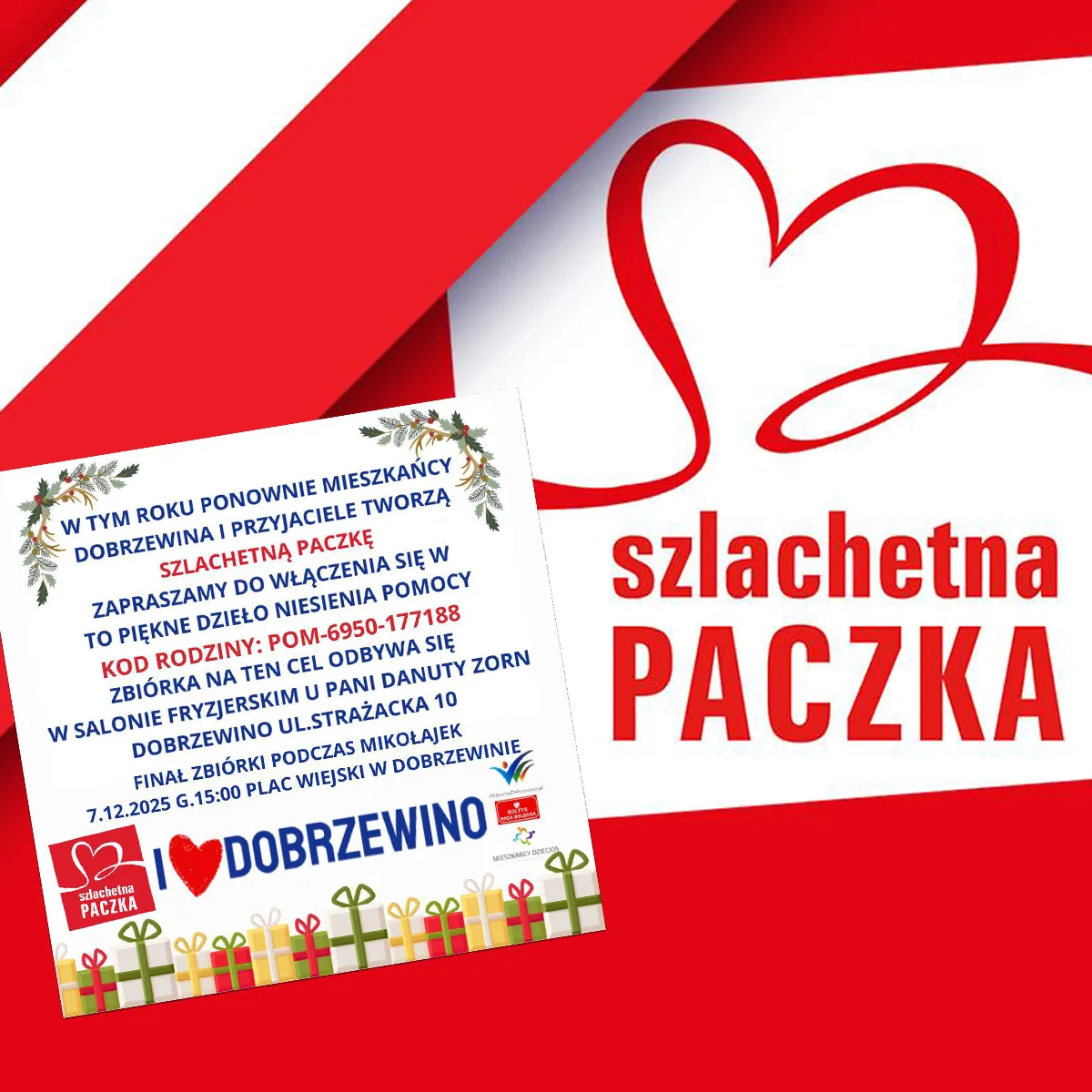 Mieszkańcy Dobrzewina zbierają Szlachetną Paczkę!