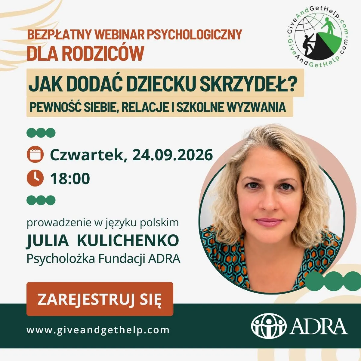 Ostatni moment na zapisy! Bezpłatny webinar dla rodziców.