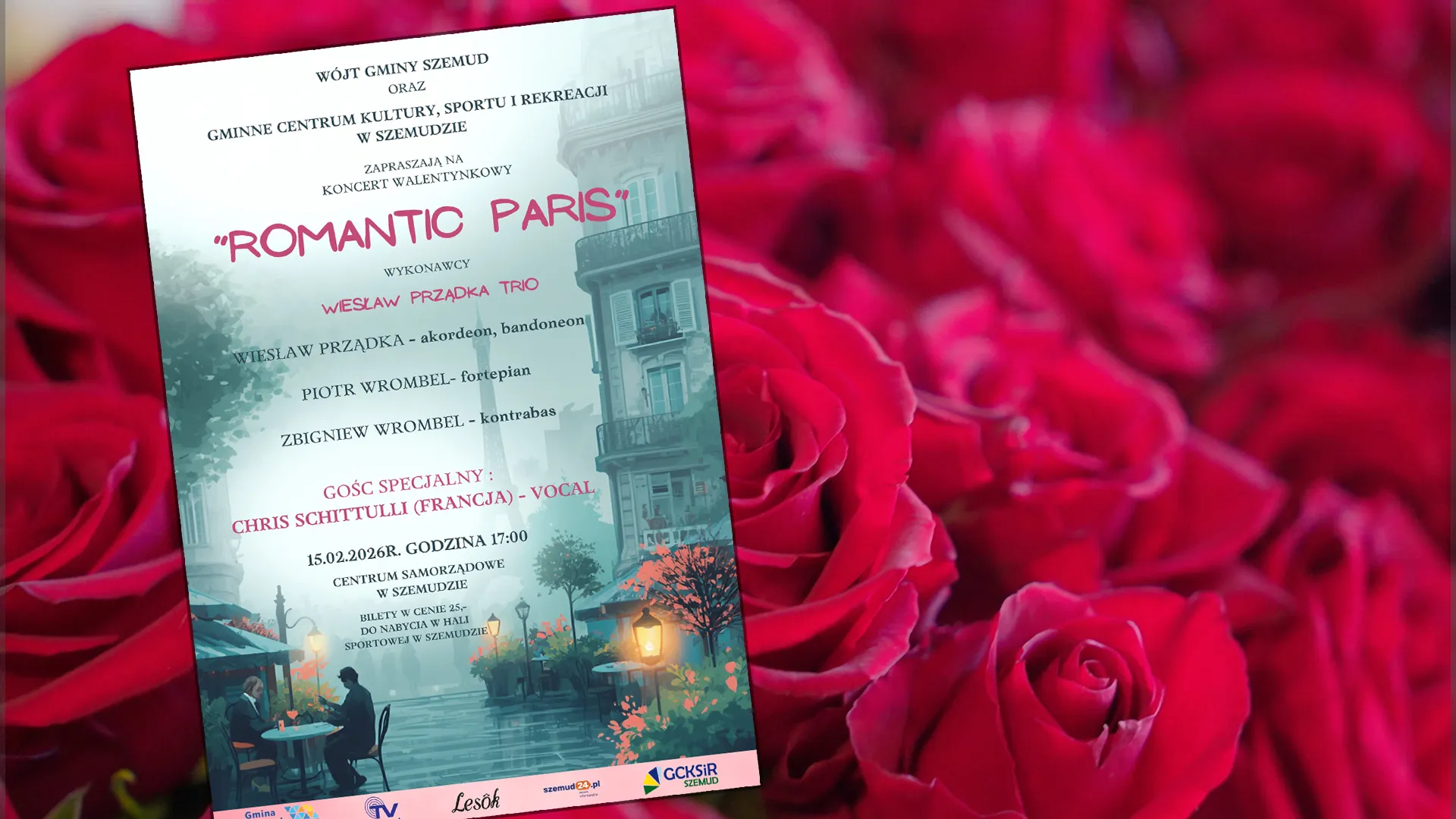 Walentynki pod niebem Paryża – koncert w Szemudzie już w tę niedzielę. 