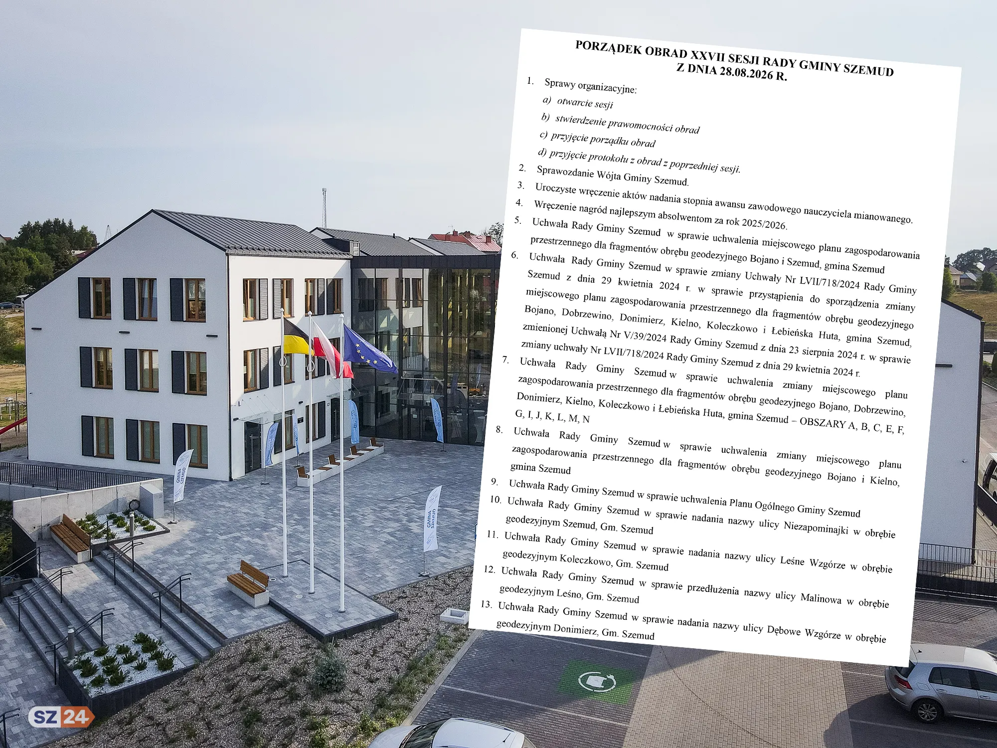 XXVII sesja Rady Gminy Szemud. Co zawiera porządek obrad?