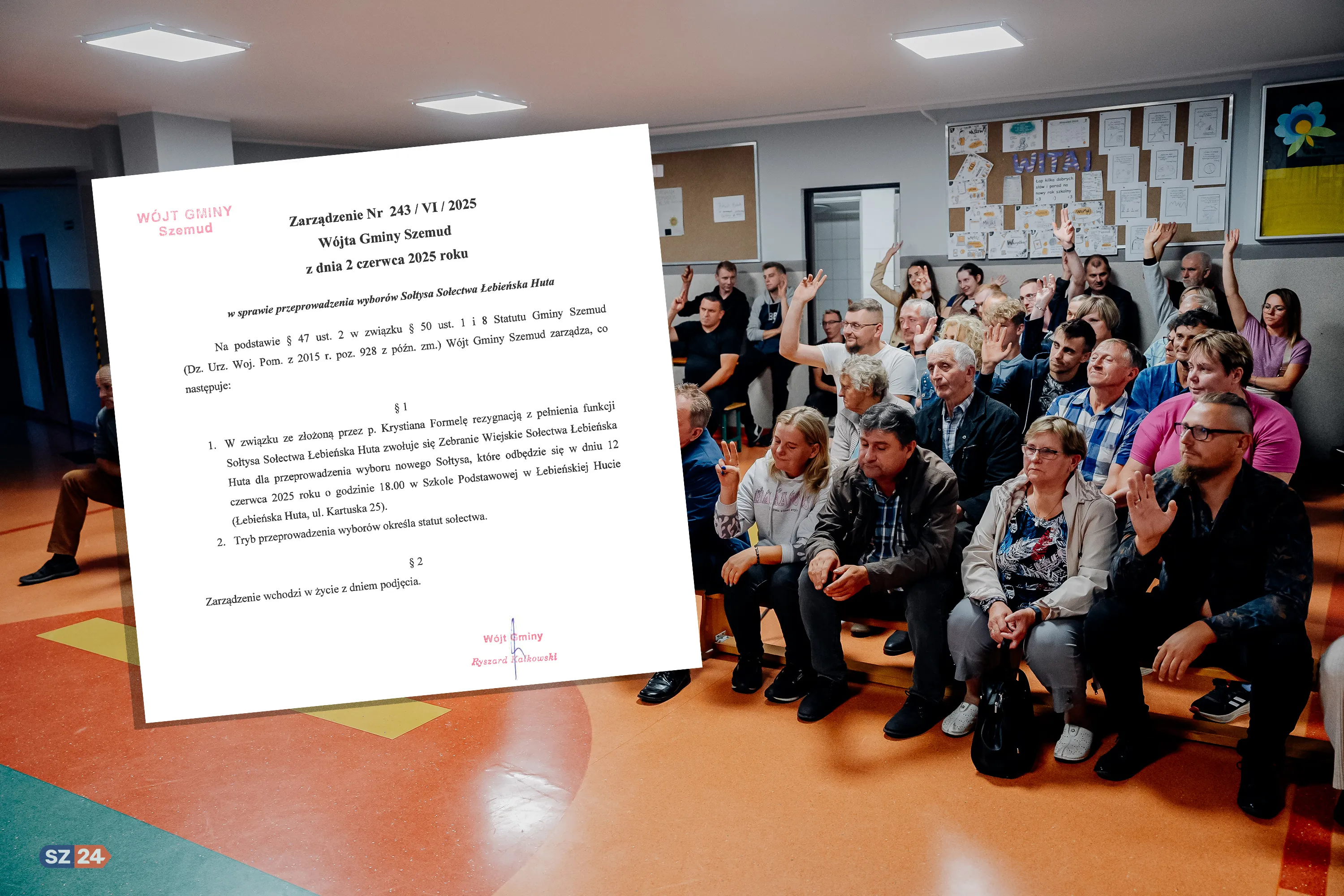 Wybory Sołtysa w Łebieńskiej Hucie.